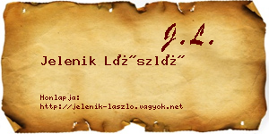 Jelenik László névjegykártya